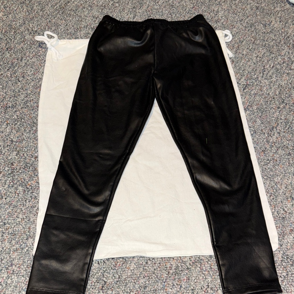 Black Faux Leather Leggings